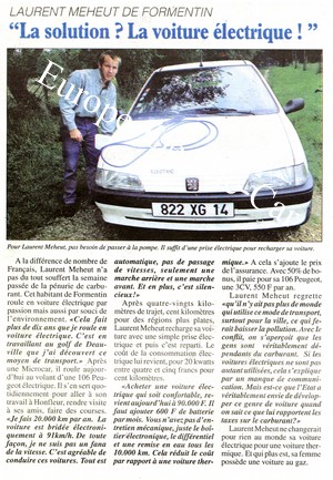 laurent meheut et sa voiture electrique